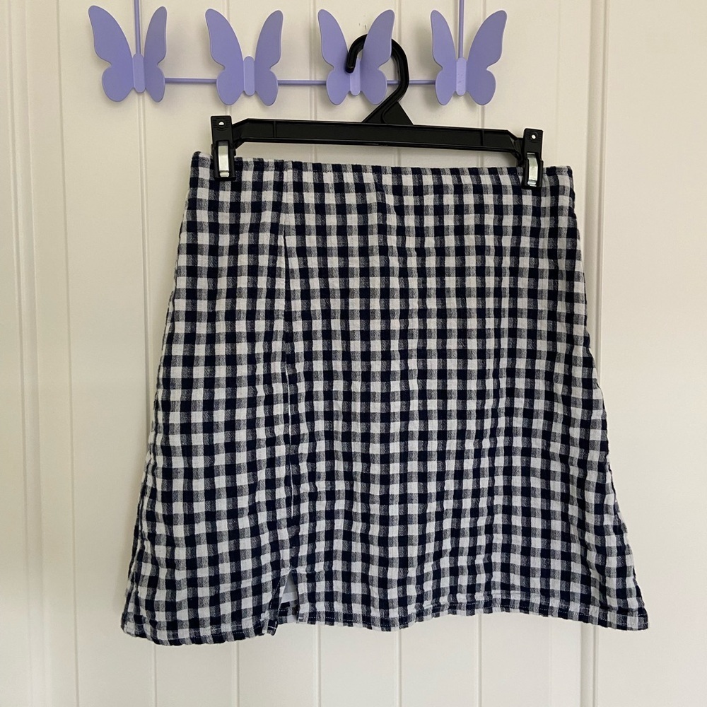 NWOT | American Eagle women’s plaid miniskirt linen blend‎ — XS